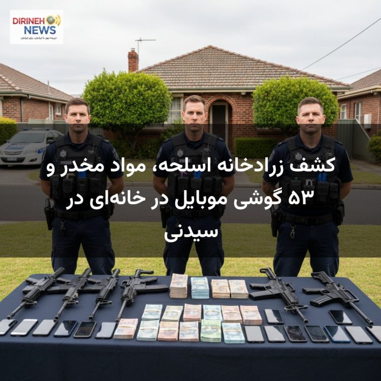 کشف زرادخانه اسلحه، مواد مخدر و ۵۳ گوشی موبایل در خانه‌ای در سیدنی