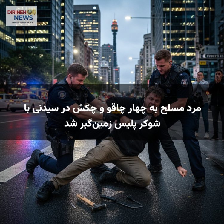 مرد مسلح به چهار چاقو و چکش در سیدنی با شوکر پلیس زمین‌گیر شد