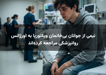 نیمی از جوانان بی‌خانمان ویکتوریا به اورژانس روانپزشکی مراجعه کرده‌اند