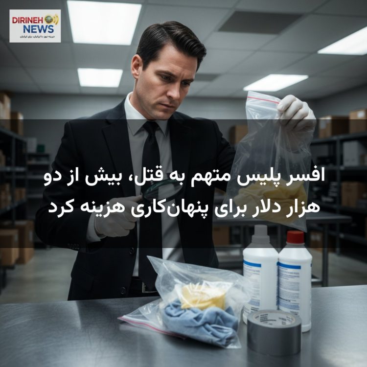 افسر پلیس متهم به قتل، بیش از دو هزار دلار برای پنهان‌کاری هزینه کرد