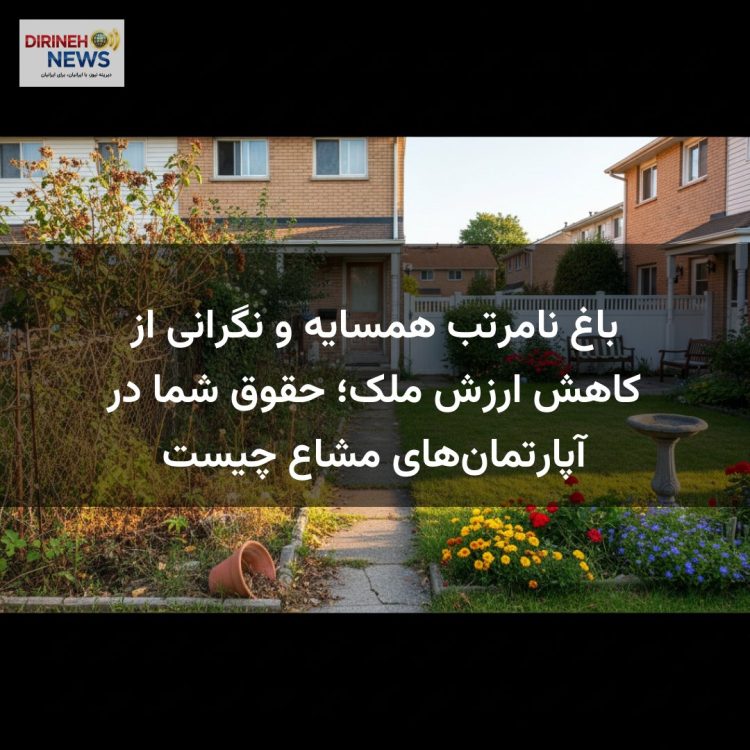 باغ نامرتب همسایه و نگرانی از کاهش ارزش ملک؛ حقوق شما در آپارتمان‌های مشاع چیست